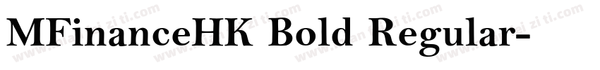 MFinanceHK Bold Regular字体转换